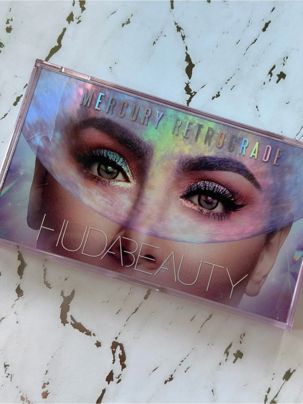 HUDA BEAUTY Mercury Retrograde Eyeshadow Palette - Purple, Pink, Teal, Gold